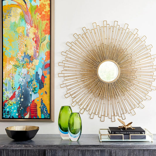 Buchanan Mirror by Cyan Design in gold. Made from iron, glass in a modern style.