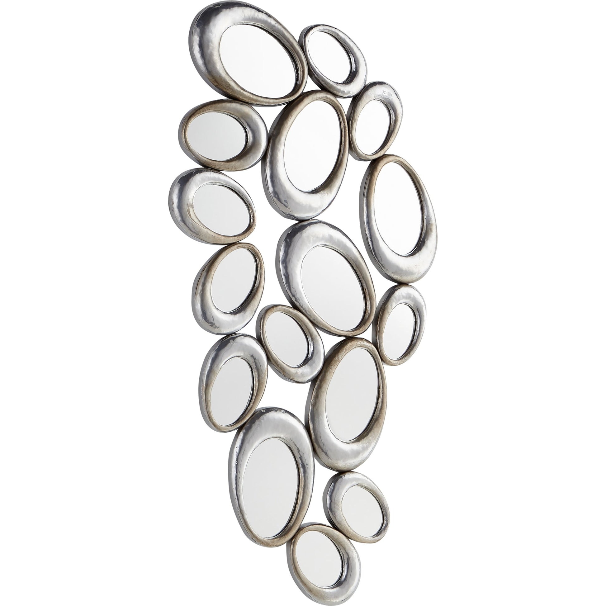 Ovate Reflections Mirror by Cyan Design in silver. Made from iron, glass in a modern style.