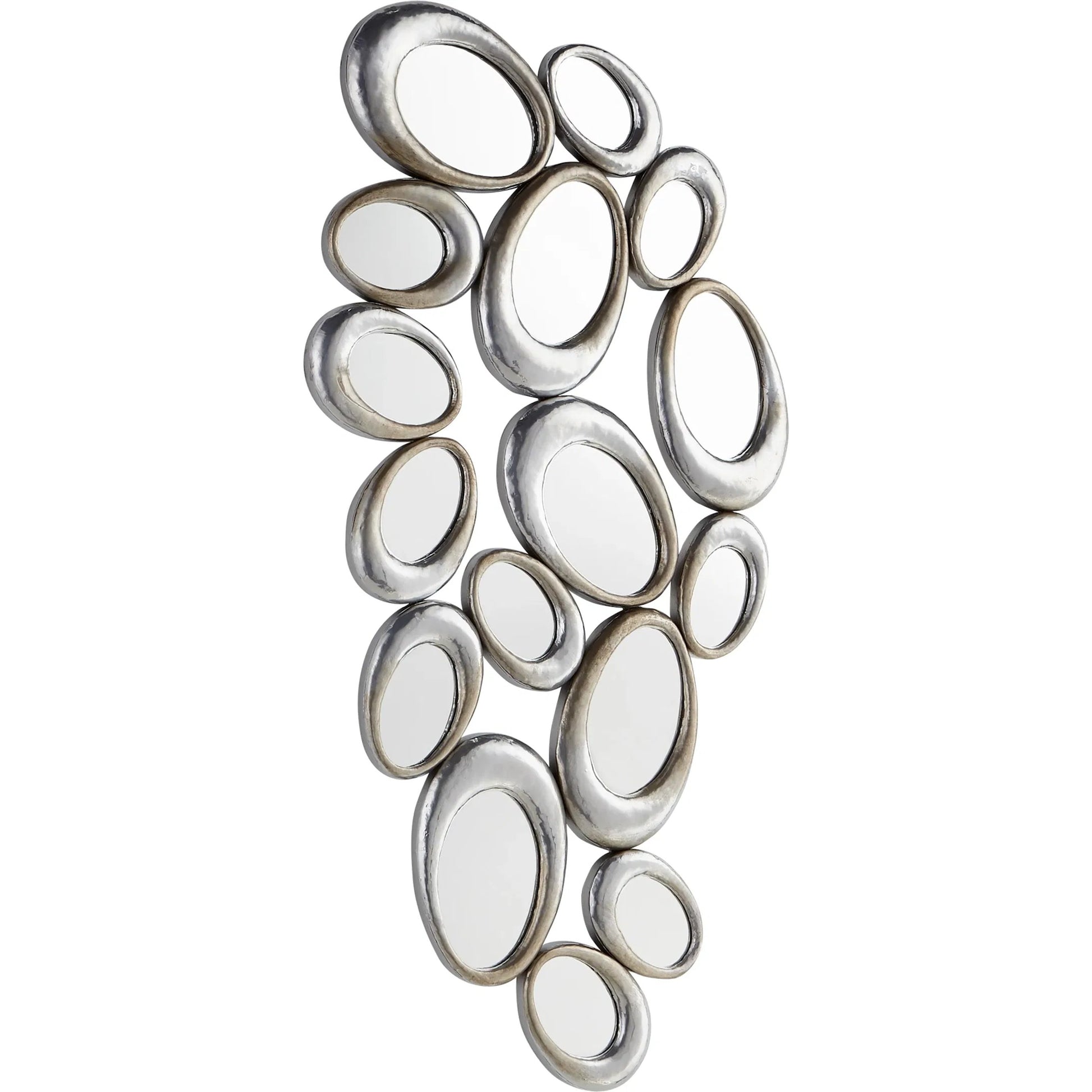 Ovate Reflections Mirror by Cyan Design in silver. Made from iron, glass in a modern style.