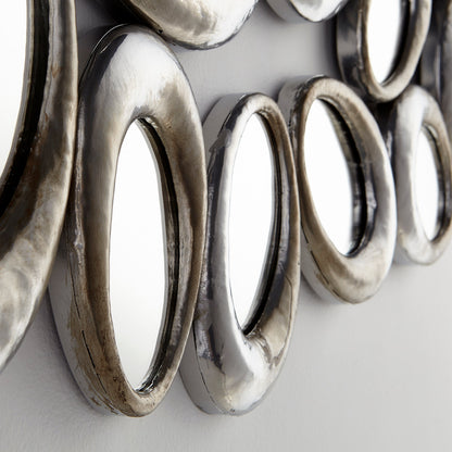 Ovate Reflections Mirror by Cyan Design in silver. Made from iron, glass in a modern style.