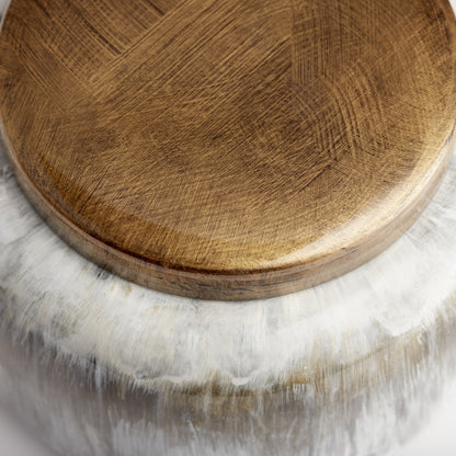 Spirit Drip Vase by Cyan Design in olive glaze. Made from porcelain in a modern style.