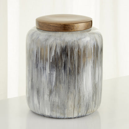 Spirit Drip Vase by Cyan Design in olive glaze. Made from porcelain in a modern style.