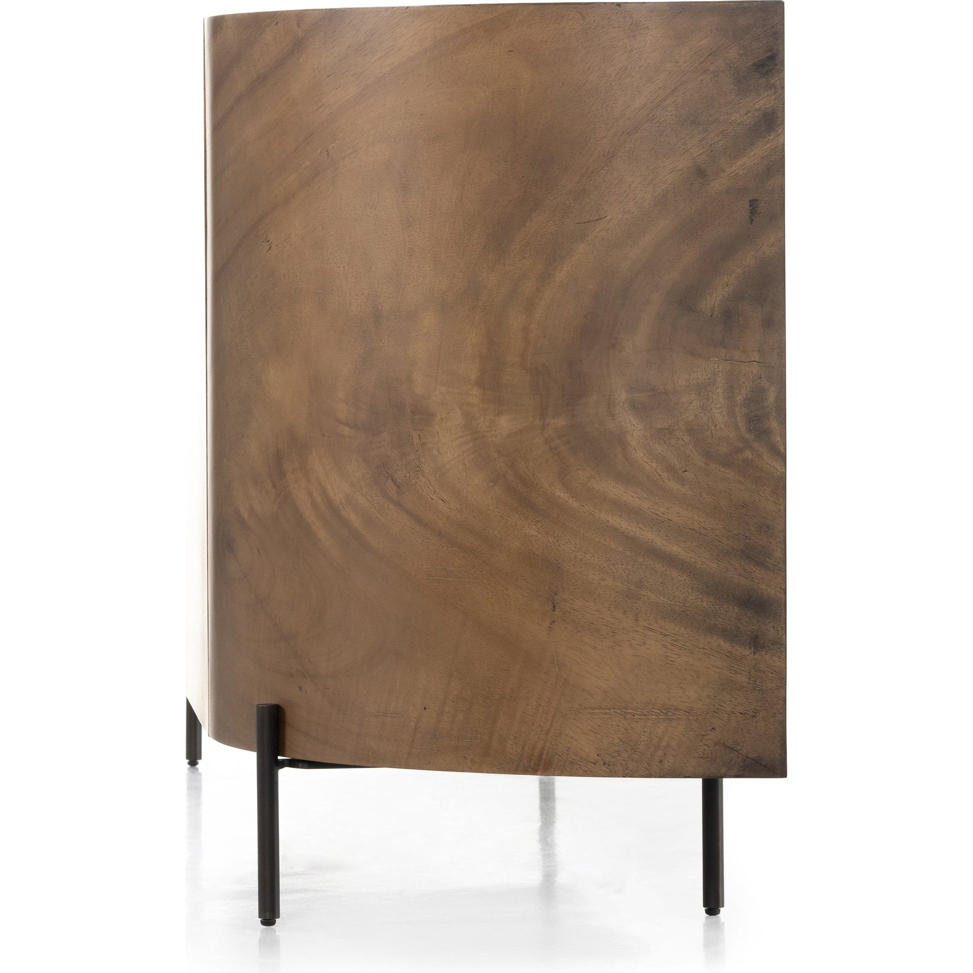 Lunas Sideboard by Four Hands. Made from thick guanacaste veneer, iron, engineered hardwood in a rustic style.