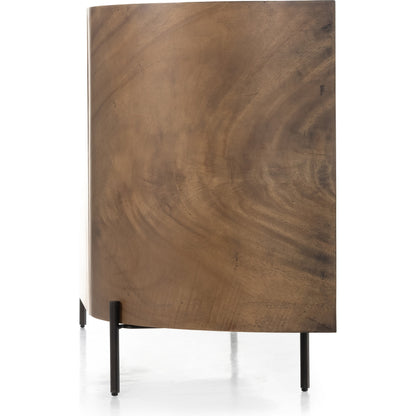 Lunas Sideboard by Four Hands. Made from thick guanacaste veneer, iron, engineered hardwood in a rustic style.