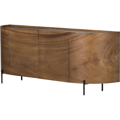 Lunas Sideboard by Four Hands. Made from thick guanacaste veneer, iron, engineered hardwood in a rustic style.