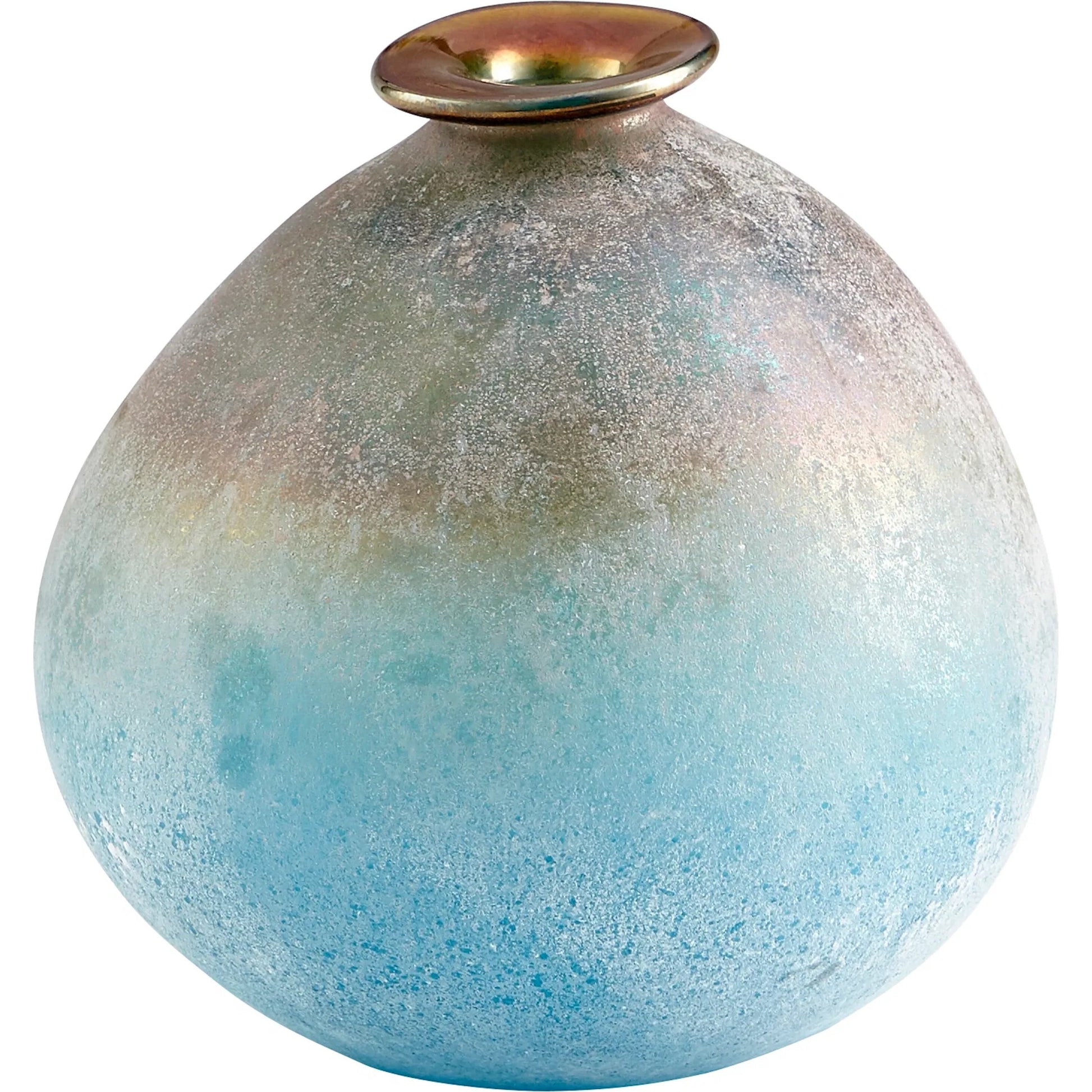 Sea of Dreams Vase by Cyan Design in turquoise, scavo. Made from glass in a coastal style.
