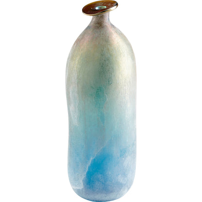 Sea of Dreams Vase by Cyan Design in turquoise, scavo. Made from glass in a coastal style.