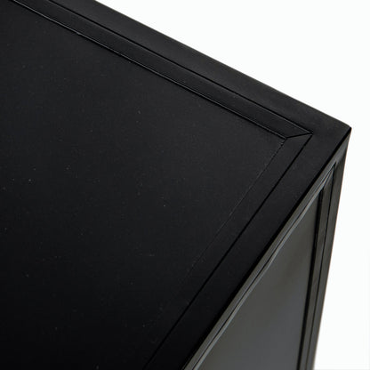 Belmont Tall Dresser by Four Hands in black. Made from iron in a transitional style.