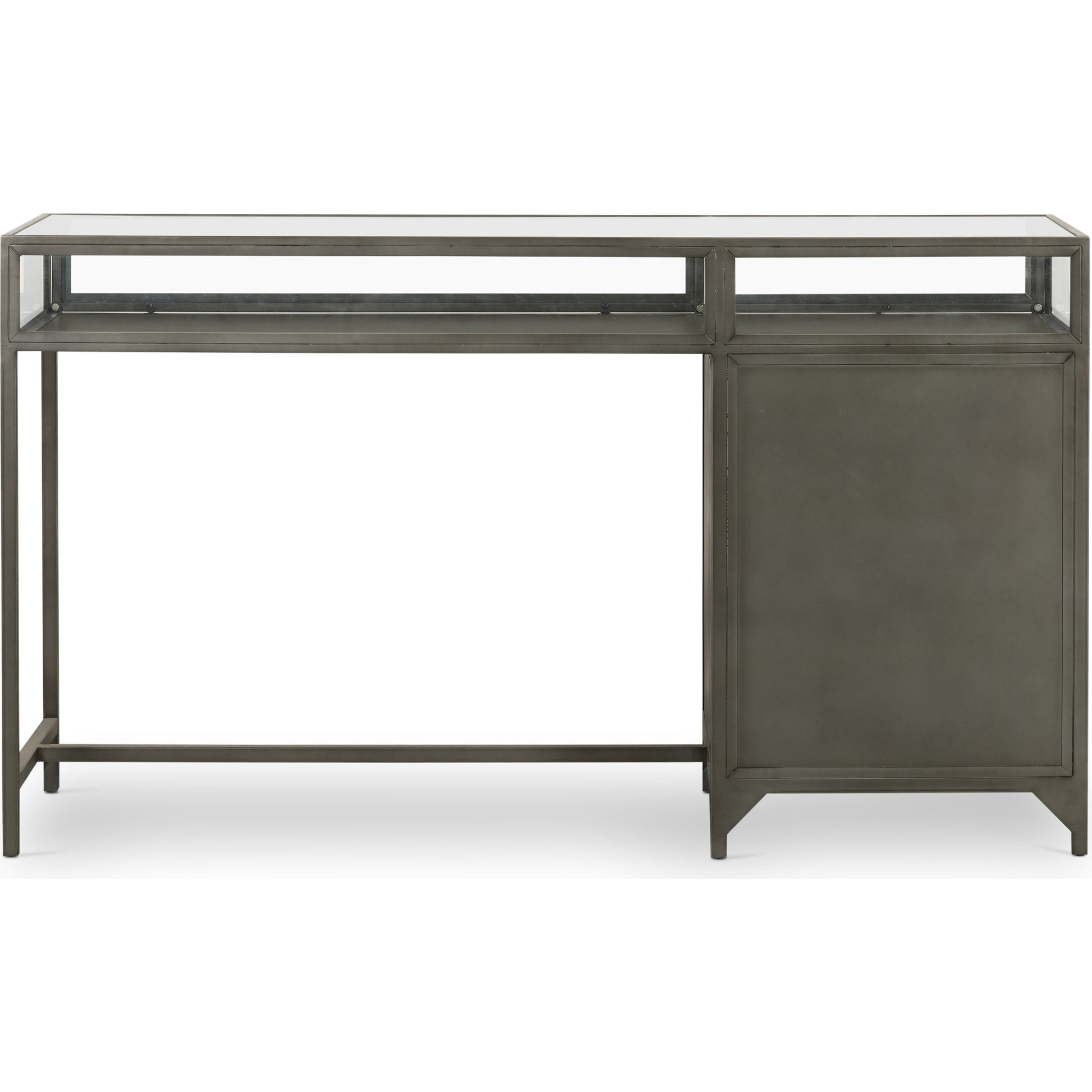 Shadow Box Desk by Four Hands in black. Made from iron in a modern style.