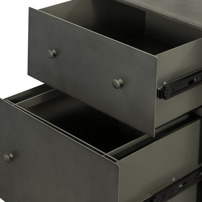 Shadow Box Desk by Four Hands in black. Made from iron in a modern style.