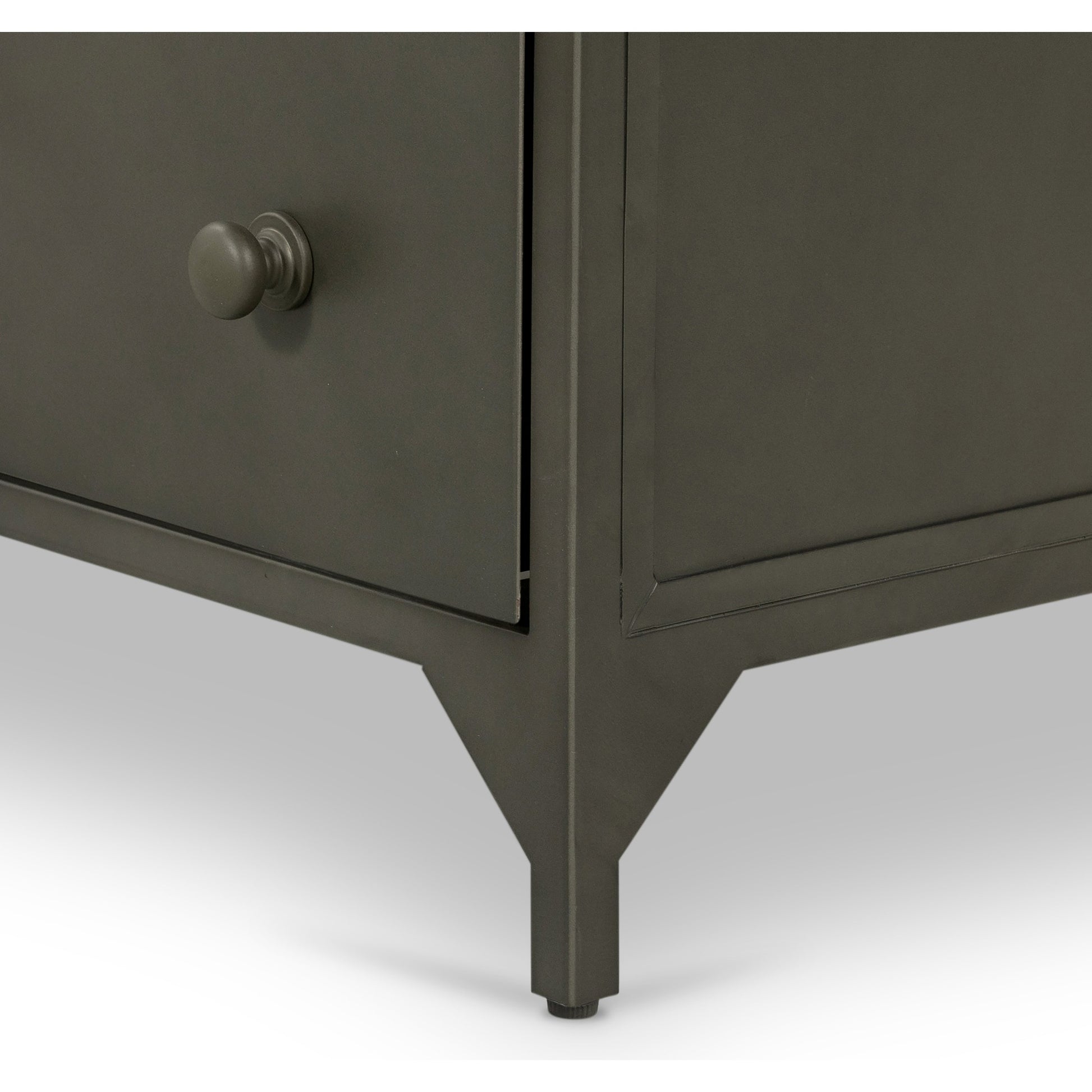 Shadow Box Desk by Four Hands in black. Made from iron in a modern style.