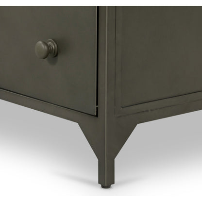 Shadow Box Desk by Four Hands in black. Made from iron in a modern style.