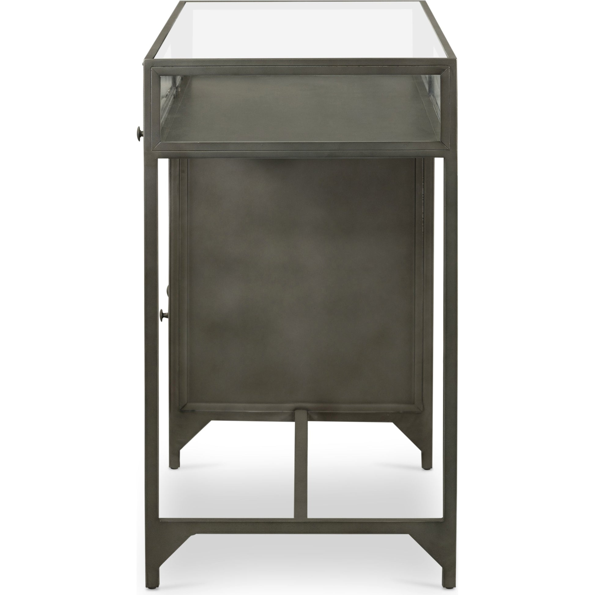 Shadow Box Desk by Four Hands in black. Made from iron in a modern style.