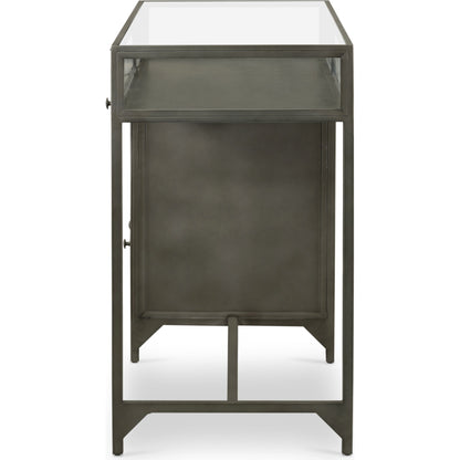 Shadow Box Desk by Four Hands in black. Made from iron in a modern style.
