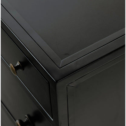 Belmont Storage Nightstand by Four Hands in black. Made from iron in a modern style.