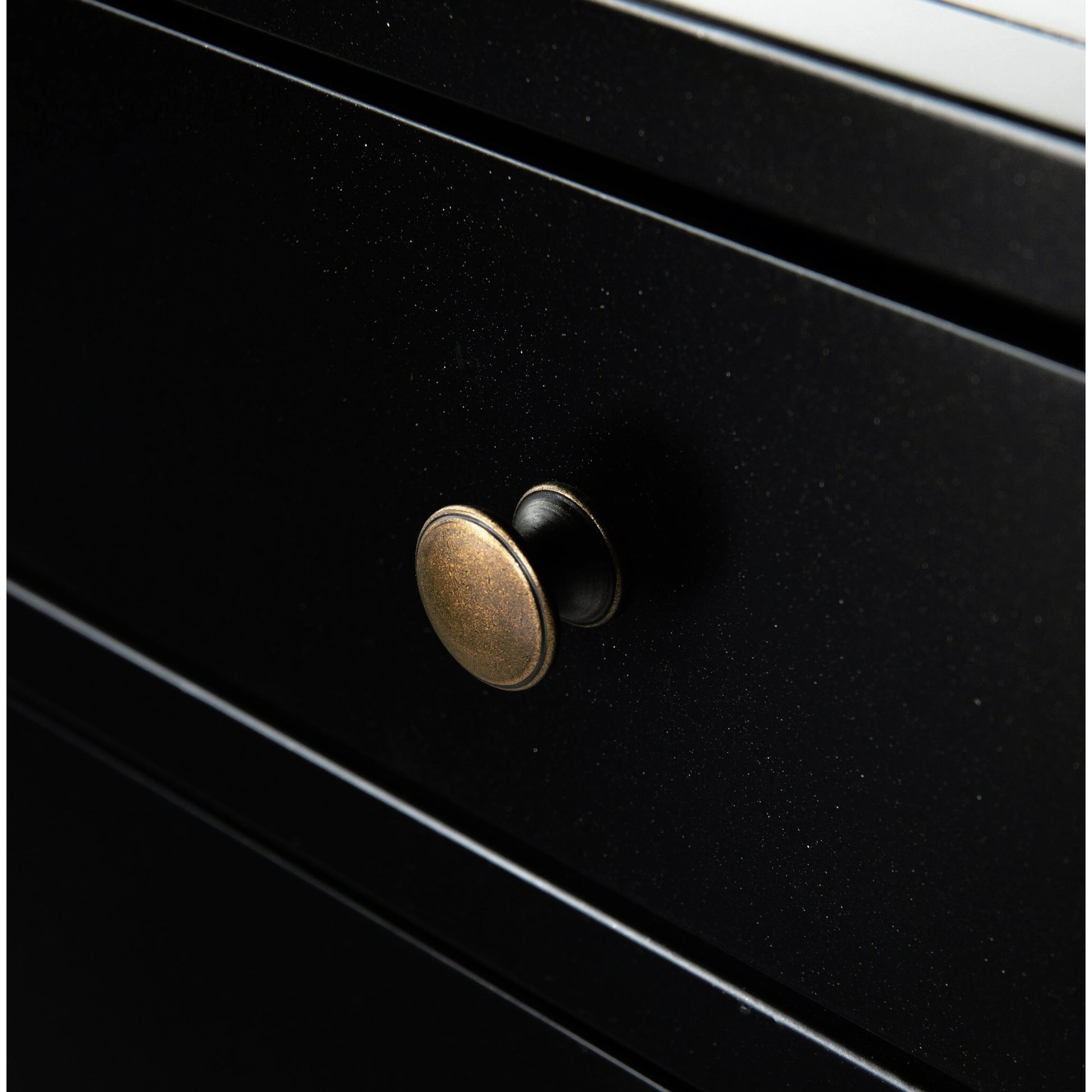 Belmont Storage Nightstand by Four Hands in black. Made from iron in a modern style.