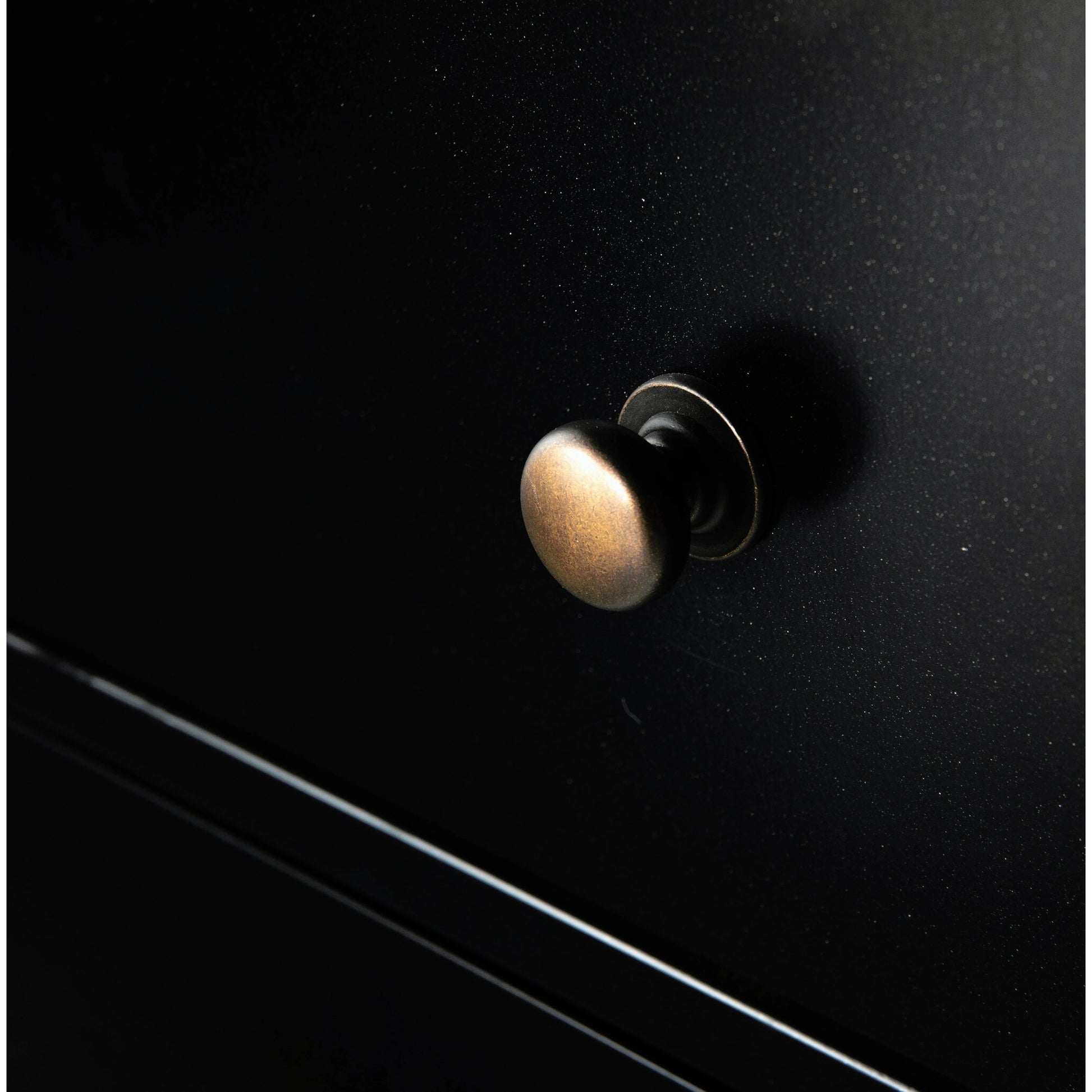 Belmont Storage Nightstand by Four Hands in black. Made from iron in a modern style.