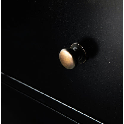 Belmont Storage Nightstand by Four Hands in black. Made from iron in a modern style.