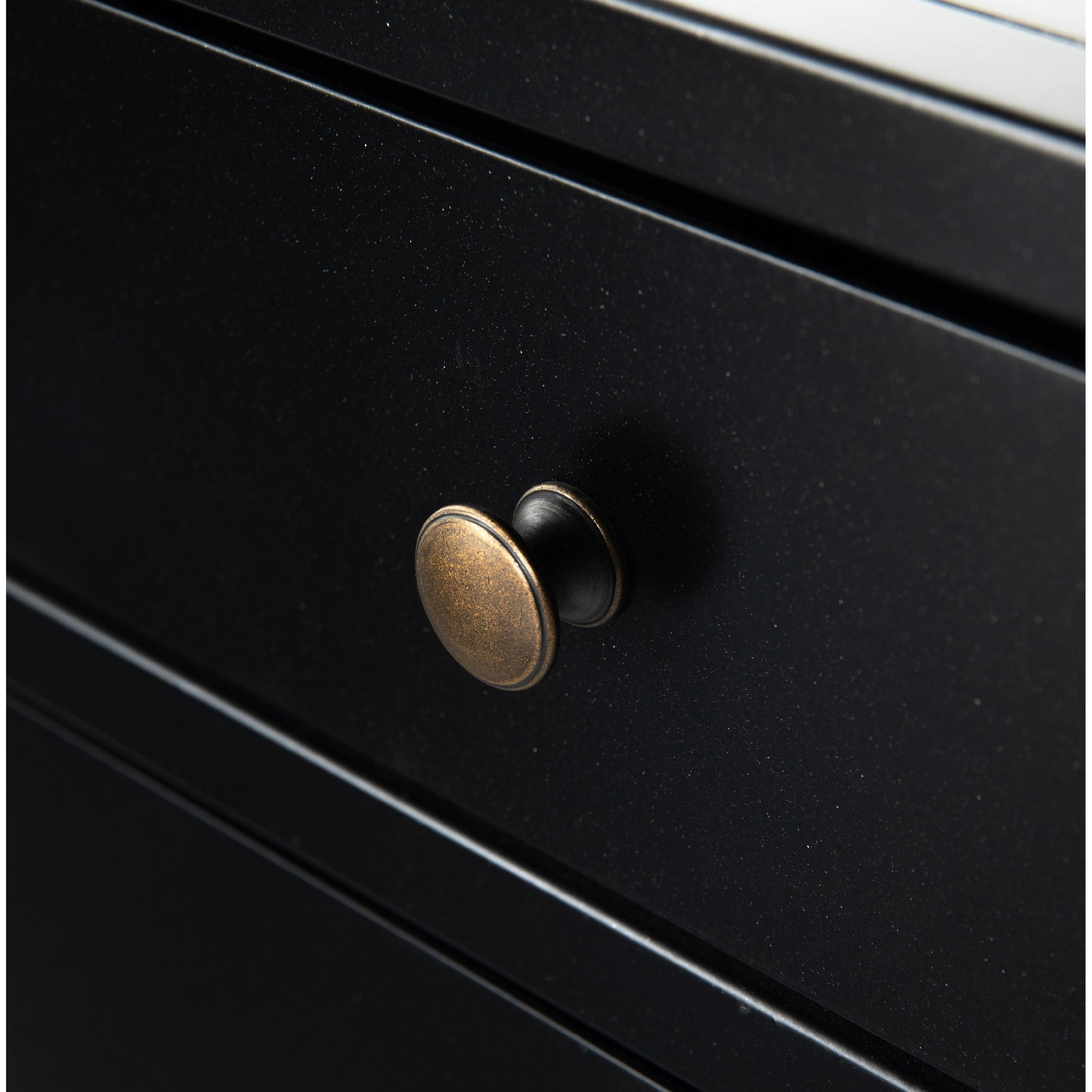 Belmont Storage Nightstand by Four Hands in black. Made from iron in a modern style.