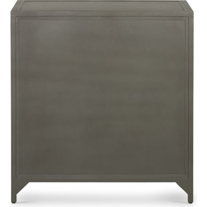 Belmont Storage Nightstand by Four Hands in black. Made from iron in a modern style.