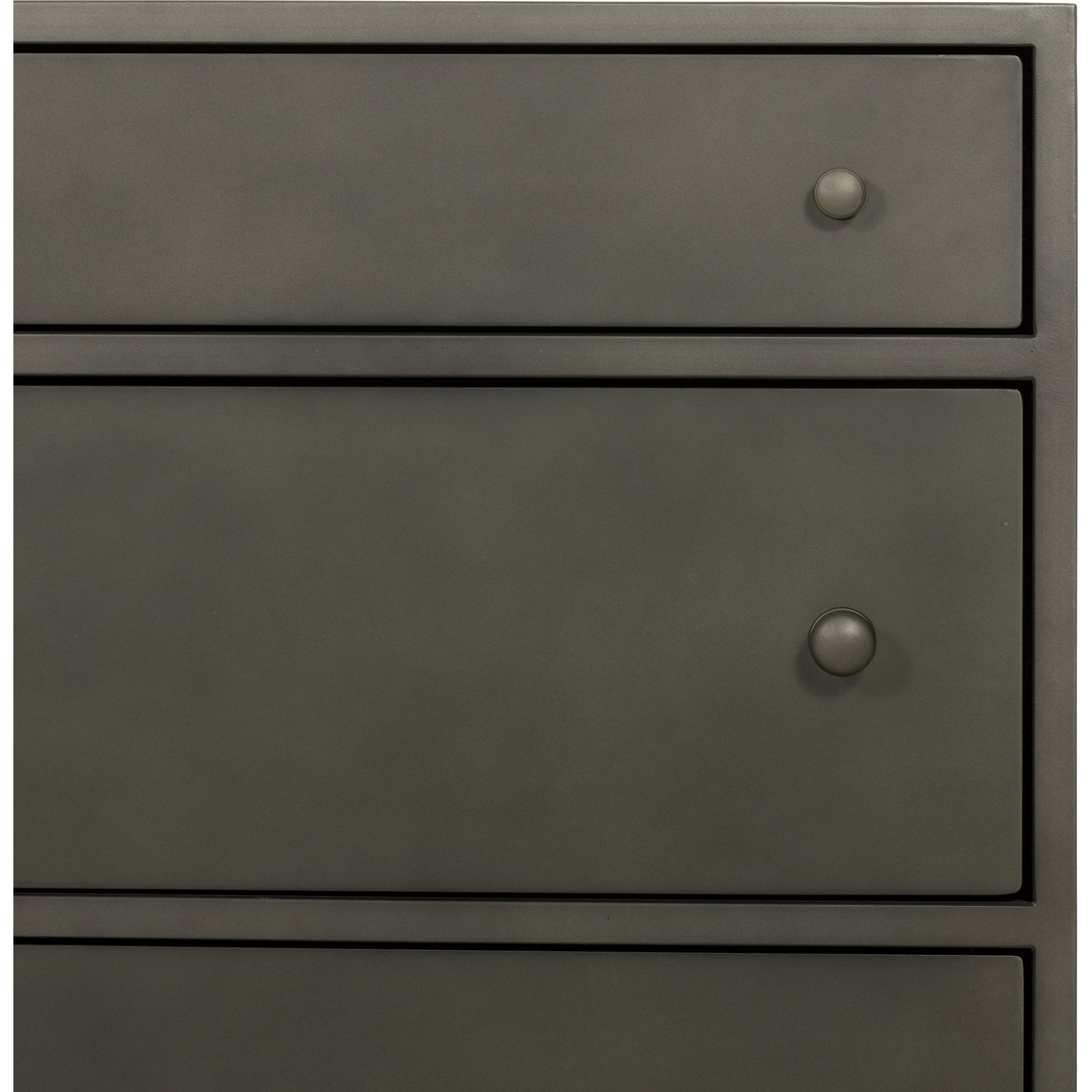 Belmont Storage Nightstand by Four Hands in black. Made from iron in a modern style.