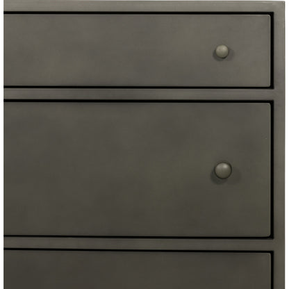 Belmont Storage Nightstand by Four Hands in black. Made from iron in a modern style.