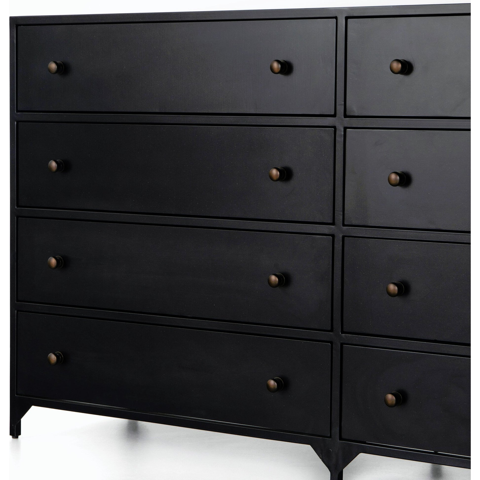 Belmont Dresser by Four Hands in black. Made from iron in a transitional style.