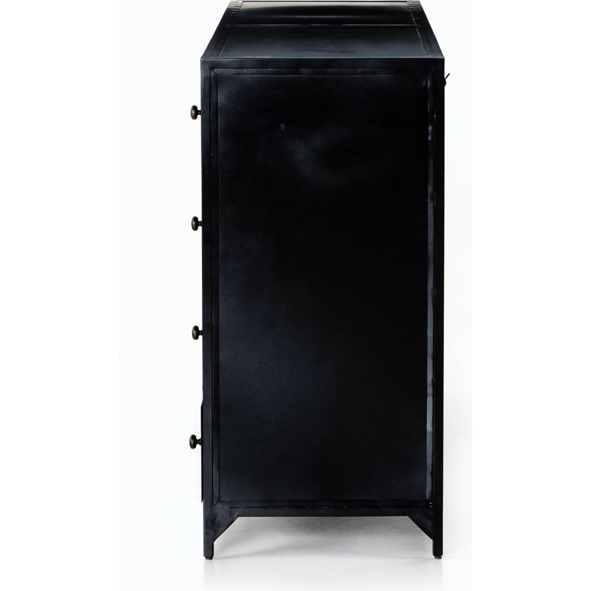 Belmont Dresser by Four Hands in black. Made from iron in a transitional style.