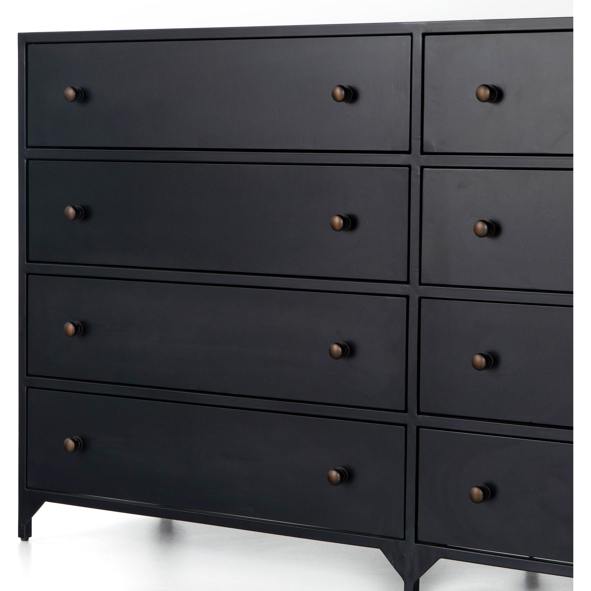 Belmont Dresser by Four Hands in black. Made from iron in a transitional style.