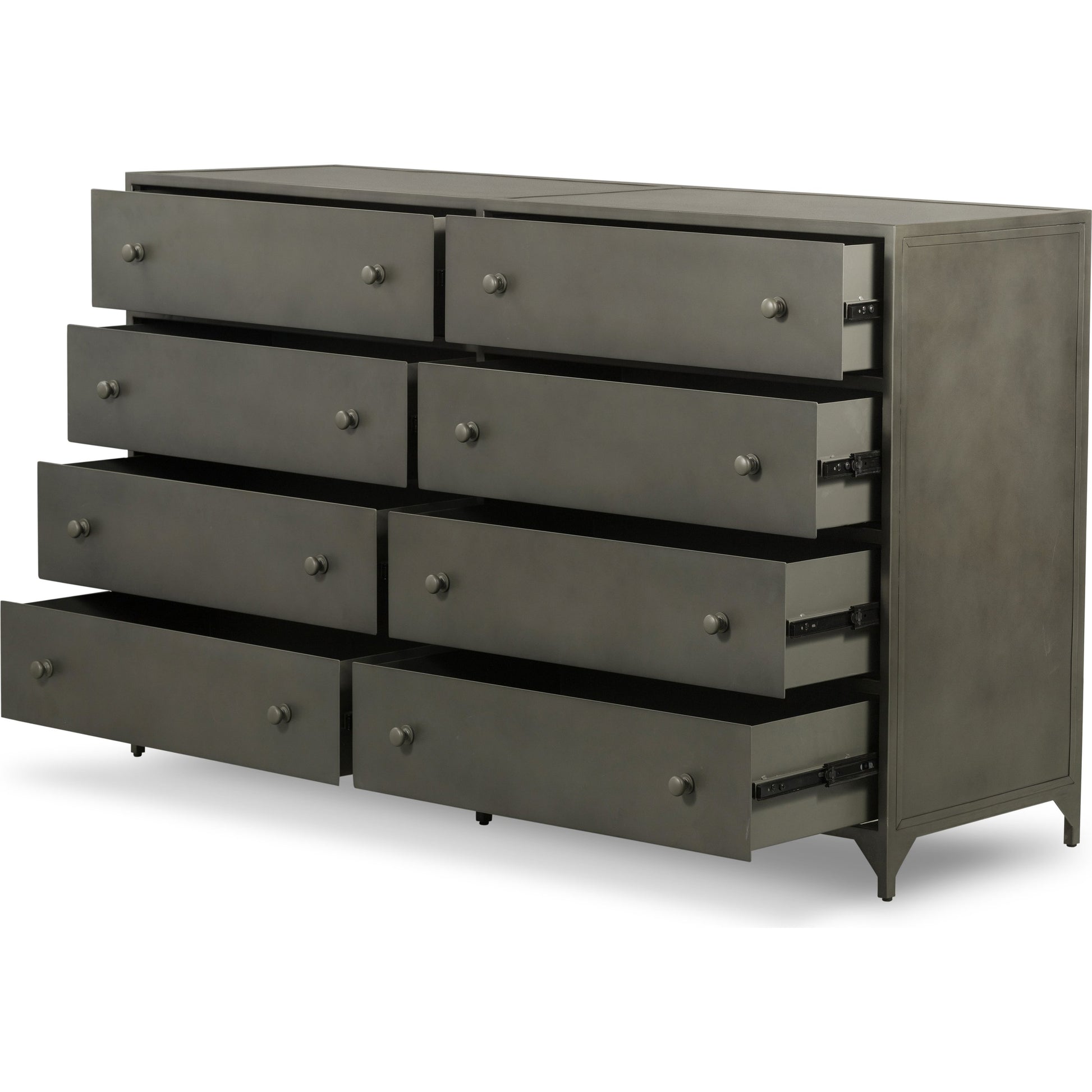 Belmont Dresser by Four Hands in black. Made from iron in a transitional style.