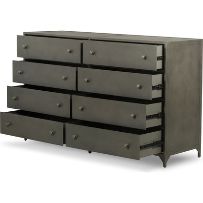 Belmont Dresser by Four Hands in black. Made from iron in a transitional style.