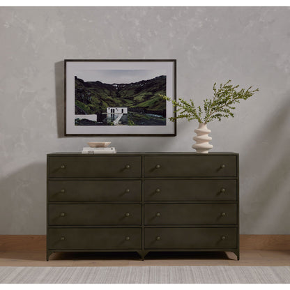 Belmont Dresser by Four Hands in black. Made from iron in a transitional style.