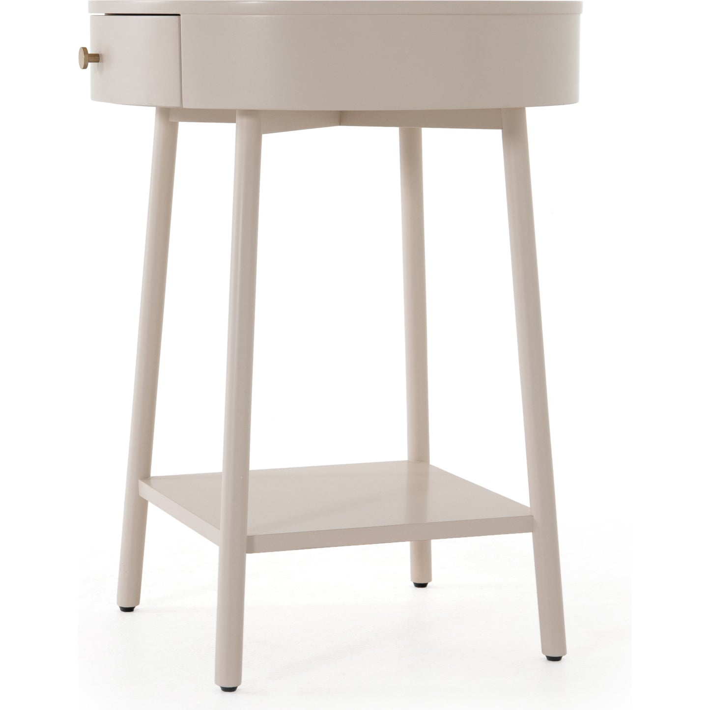 002 SI-1717112 | Additional Silo | Van Nightstand by Four Hands in aged brass, matte alabaster, golden brass and matte alabaster. Made from engineered hardwood, solid parawood, iron in a modern style.