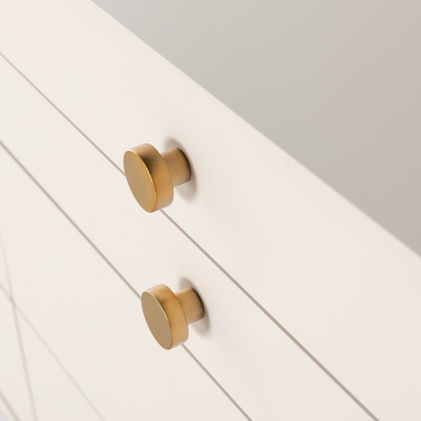 007 SI-1717110 | Additional Silo | Van 7 Drawer Dresser by Four Hands in aged brass, matte alabaster, golden brass. Made from engineered hardwood, stainless steel, iron in a modern style.