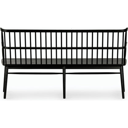 Aspen Large Bench by Four Hands in black oak. Made from solid oak, oak veneer in a cottage & farmhouse style.
