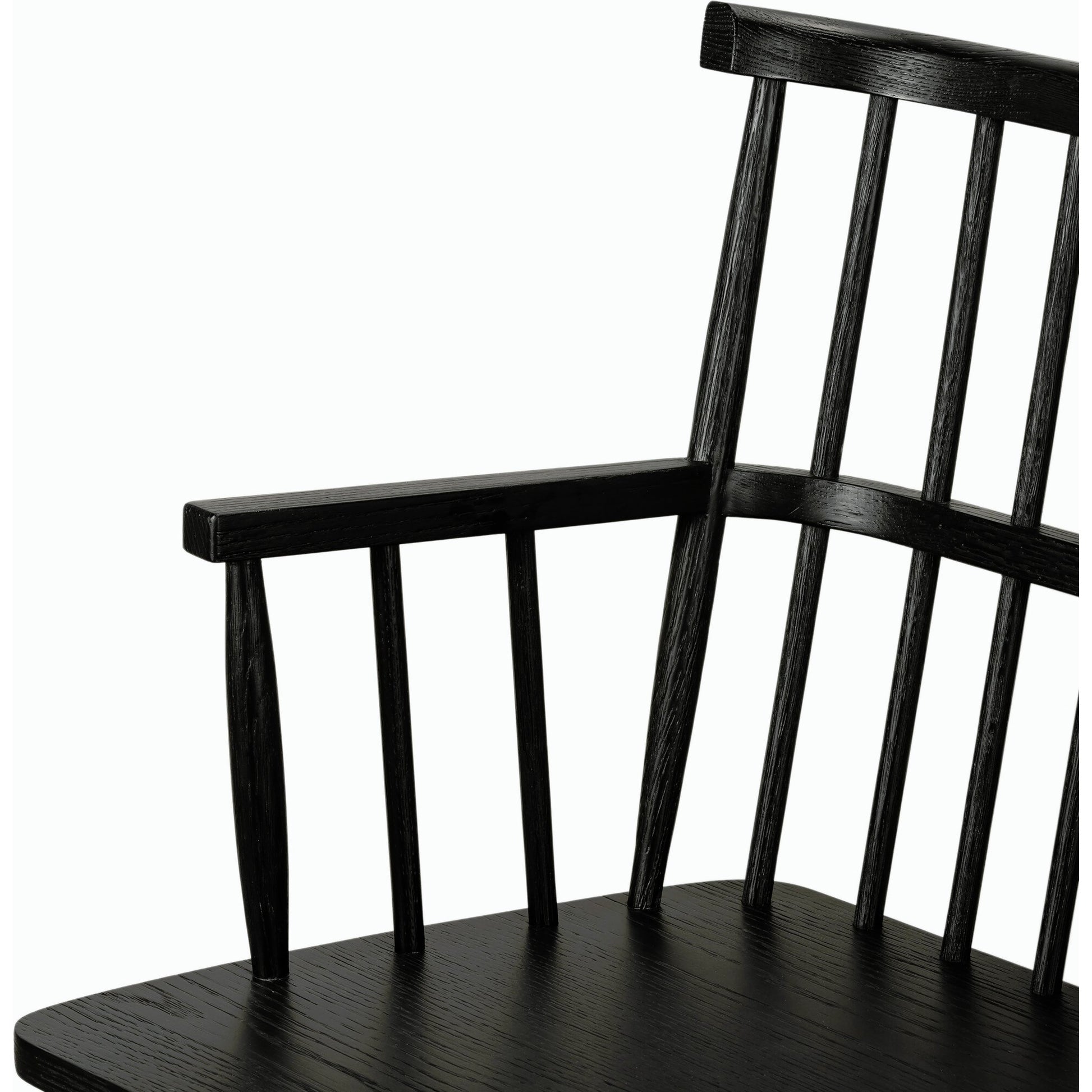 Aspen Large Bench by Four Hands in black oak. Made from solid oak, oak veneer in a cottage & farmhouse style.