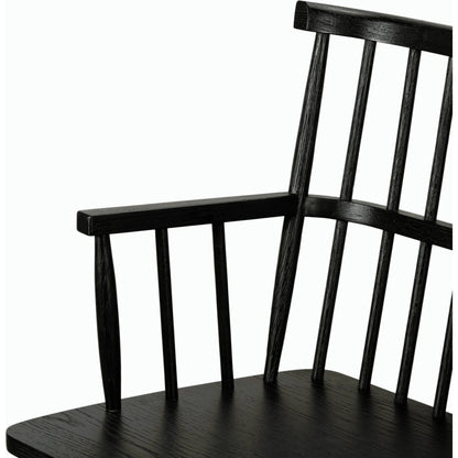 Aspen Large Bench by Four Hands in black oak. Made from solid oak, oak veneer in a cottage & farmhouse style.