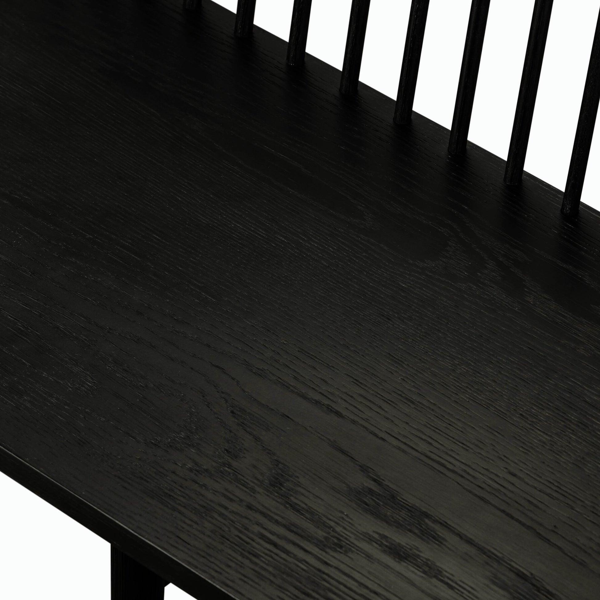 Aspen Large Bench by Four Hands in black oak. Made from solid oak, oak veneer in a cottage & farmhouse style.