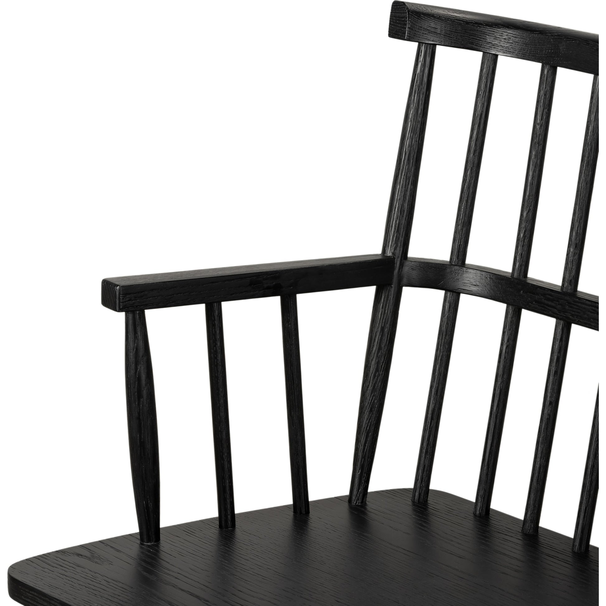 Aspen Large Bench by Four Hands in black oak. Made from solid oak, oak veneer in a cottage & farmhouse style.
