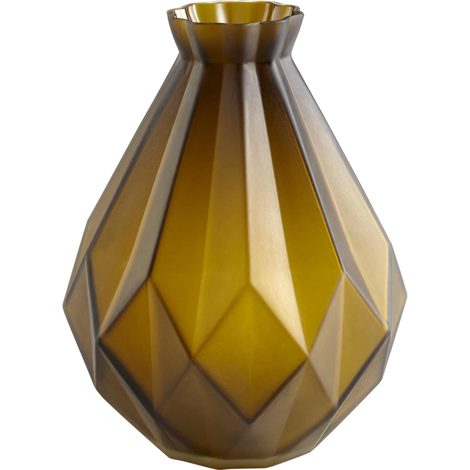 Bangla Vase by Cyan Design in green. Made from glass in a transitional style.