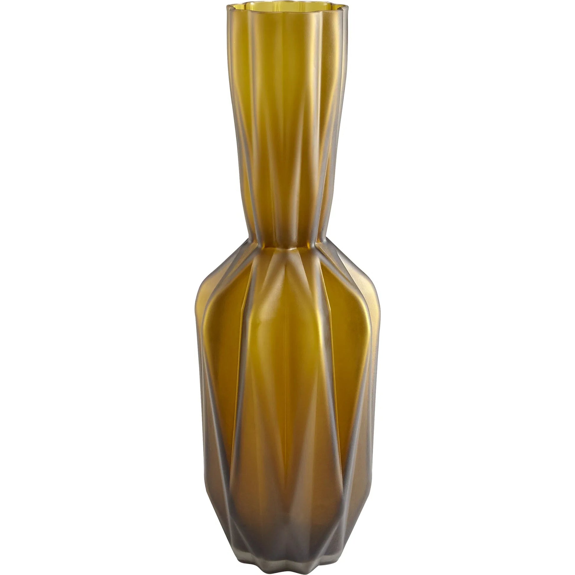 Bangla Vase by Cyan Design in green. Made from glass in a transitional style.