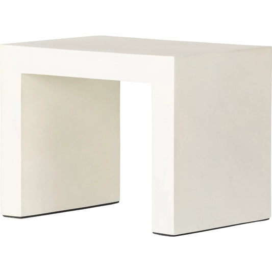 001 SI-1902505 | Additional Silo | Parish Outdoor End Table by Four Hands in white. Made from concrete in a transitional style.