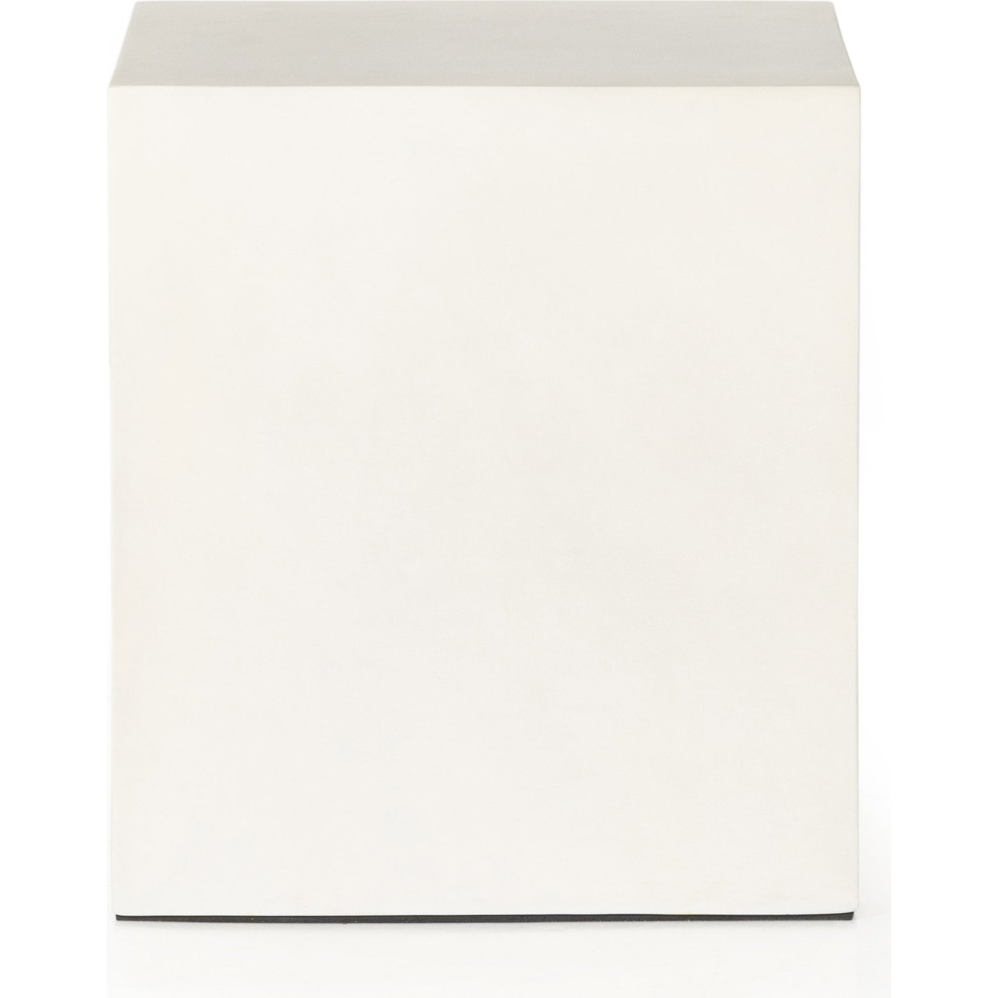 Parish Outdoor End Table by Four Hands in white. Made from concrete in a transitional style.
