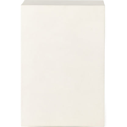 Parish Outdoor End Table by Four Hands in white. Made from concrete in a transitional style.