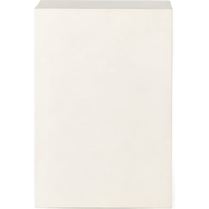 Parish Outdoor End Table by Four Hands in white. Made from concrete in a transitional style.