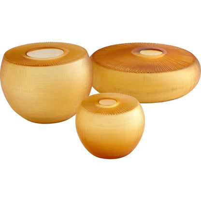 Sun Flower Vase by Cyan Design in amber. Made from glass in a modern style.