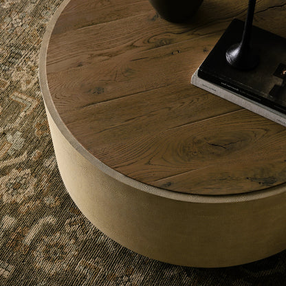Crosby Round Coffee Table by Four Hands. Made from unique in a modern style.