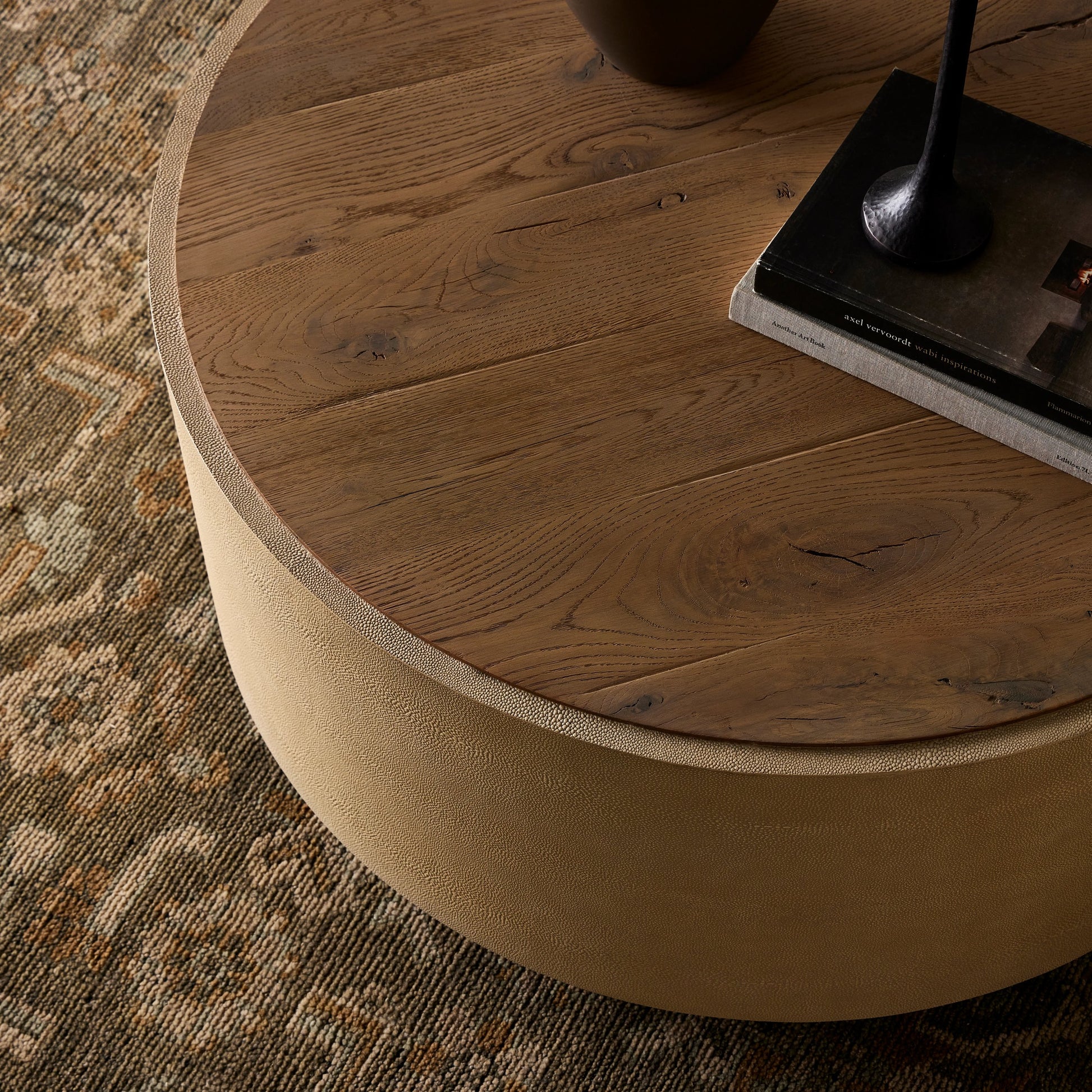 Crosby Round Coffee Table by Four Hands. Made from unique in a modern style.