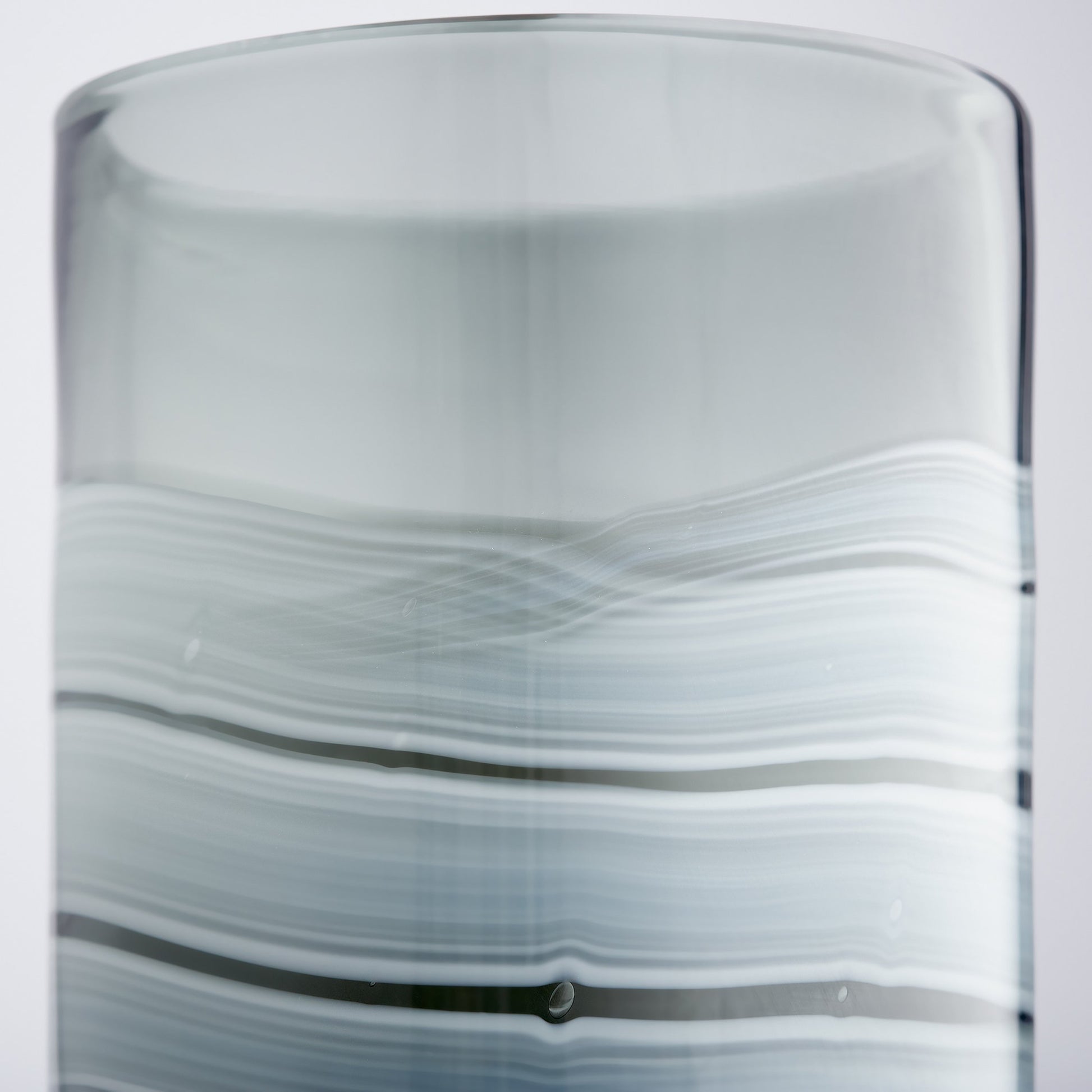 Torrent Vase by Cyan Design in white, silver. Made from glass in a modern style.