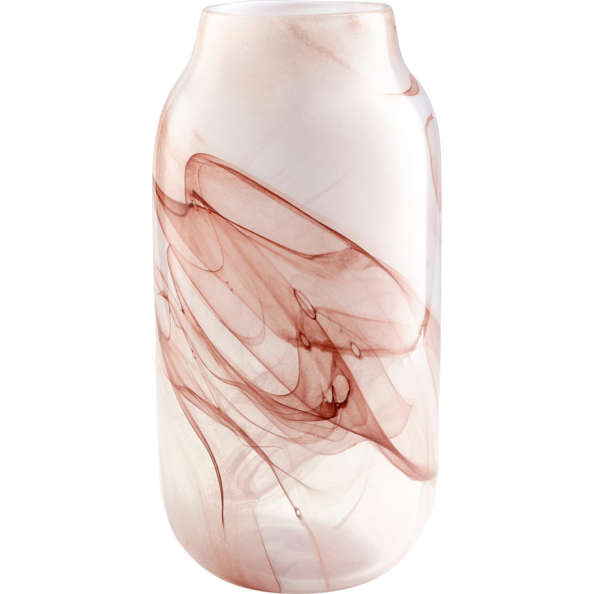 Mauna Loa Vase by Cyan Design in plum. Made from glass in a modern style.